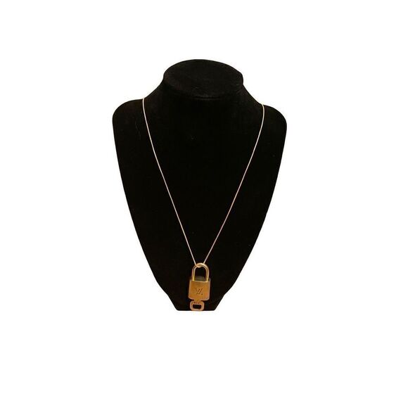 Louis Vuitton Lock Gold Necklace - Picture 1 of 3